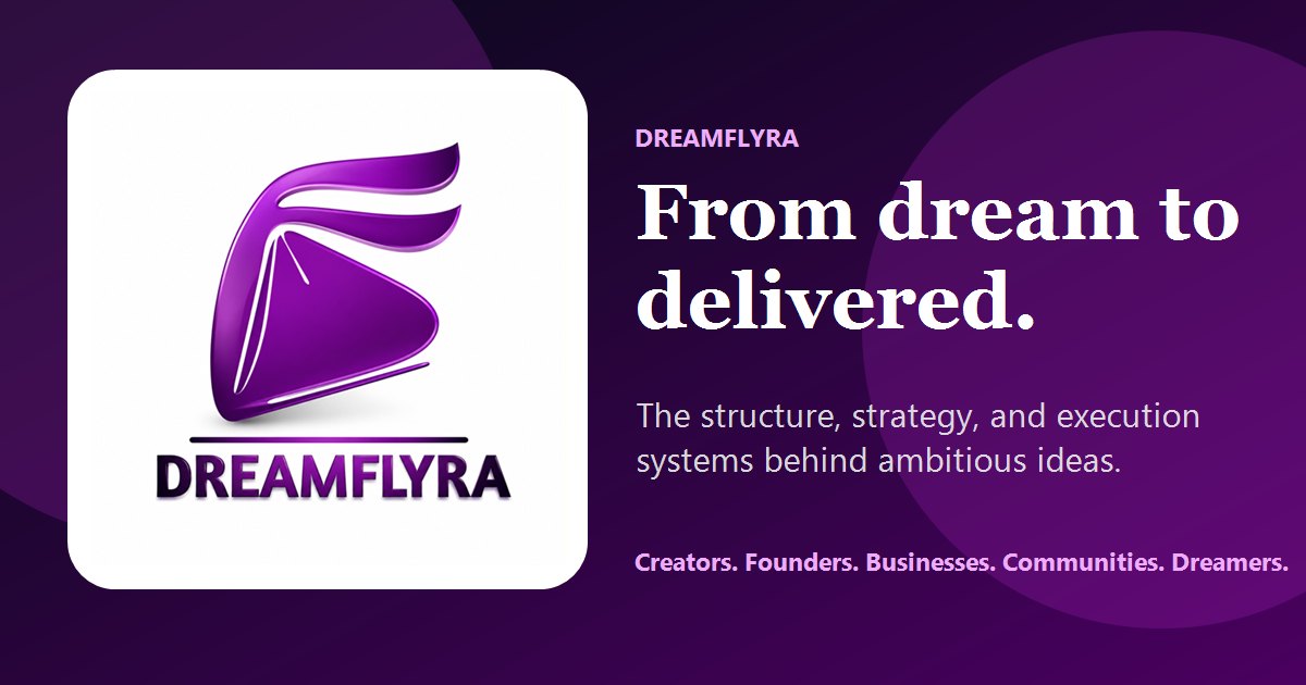 Dreamflyra accurate social preview image